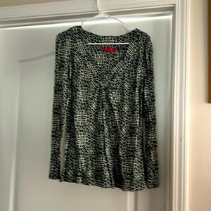 Beautiful green and cream top by ELLE